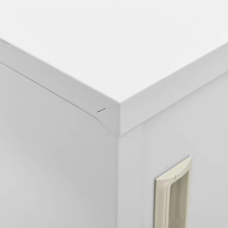 Locker Cabinets 2 pcs Light Grey 90x45x92,5 cm Steel
