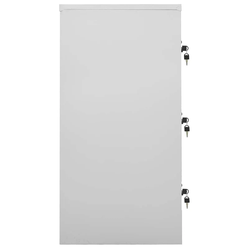 Locker Cabinets 2 pcs Light Grey and Red 90x45x92,5 cm Steel