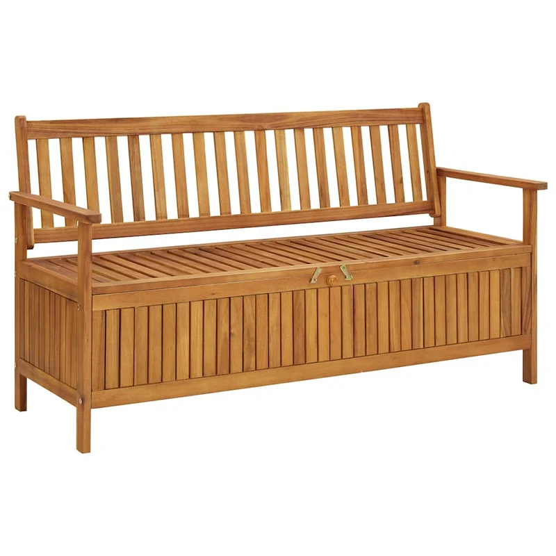 310280 vidaXL Garden Storage Bench 148 cm Solid Acacia Wood