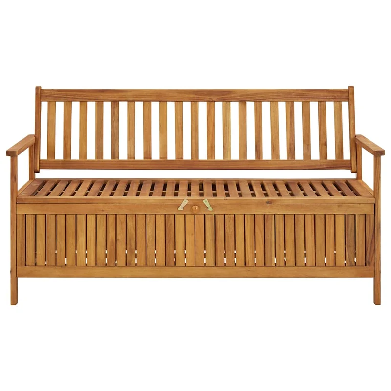 310280 vidaXL Garden Storage Bench 148 cm Solid Acacia Wood