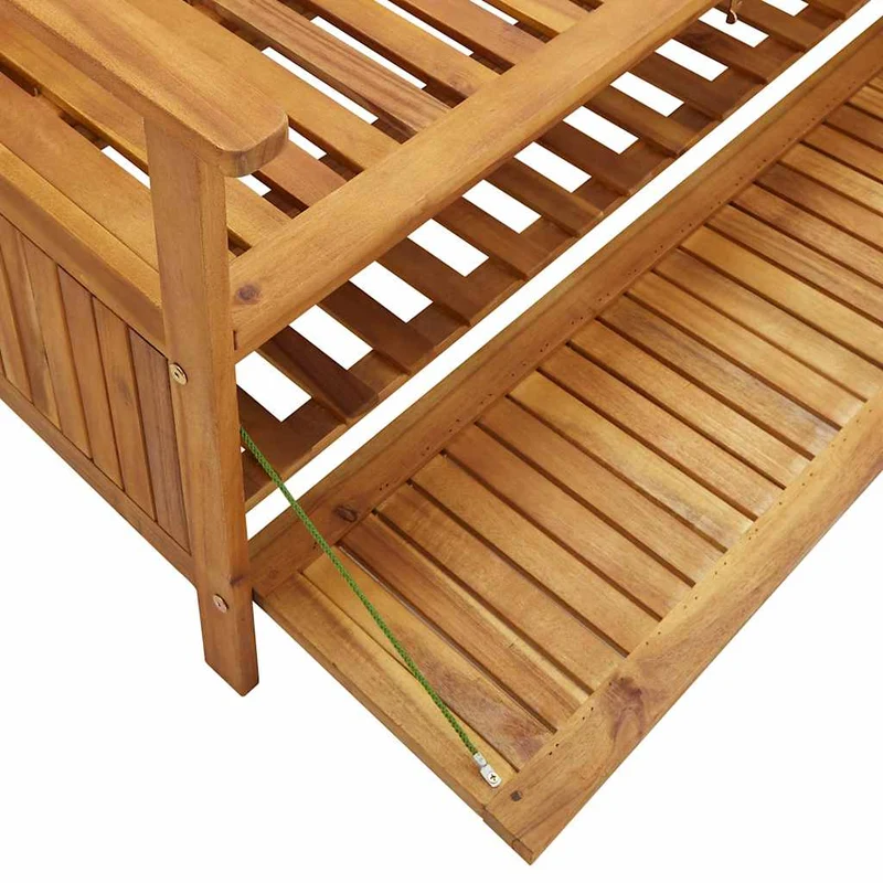 310280 vidaXL Garden Storage Bench 148 cm Solid Acacia Wood
