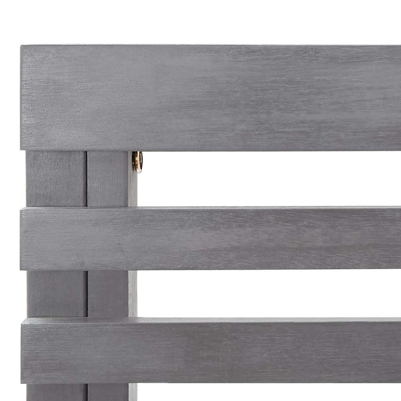 312423 vidaXL Garden Corner Bench Grey 140 cm Solid Acacia Wood