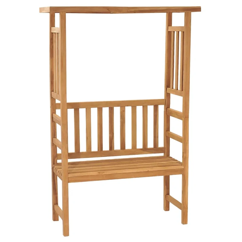 316170 vidaXL Garden Bench with Pergola 115 cm Solid Teak Wood