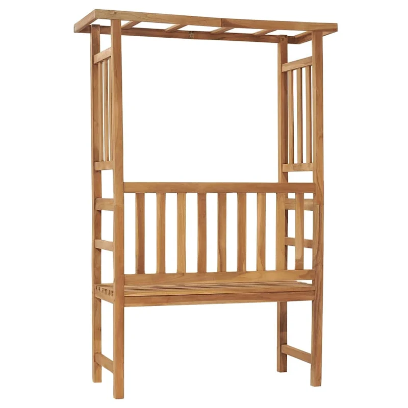 316170 vidaXL Garden Bench with Pergola 115 cm Solid Teak Wood