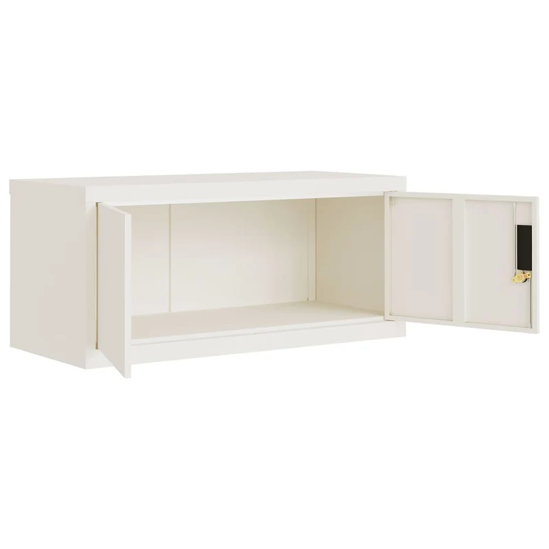 File Cabinet White 90x40x220 cm Steel