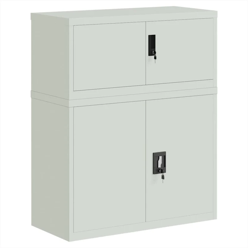 File Cabinet Light Grey 90x40x110 cm Steel