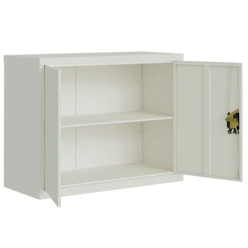 File Cabinet Light Grey 90x40x110 cm Steel