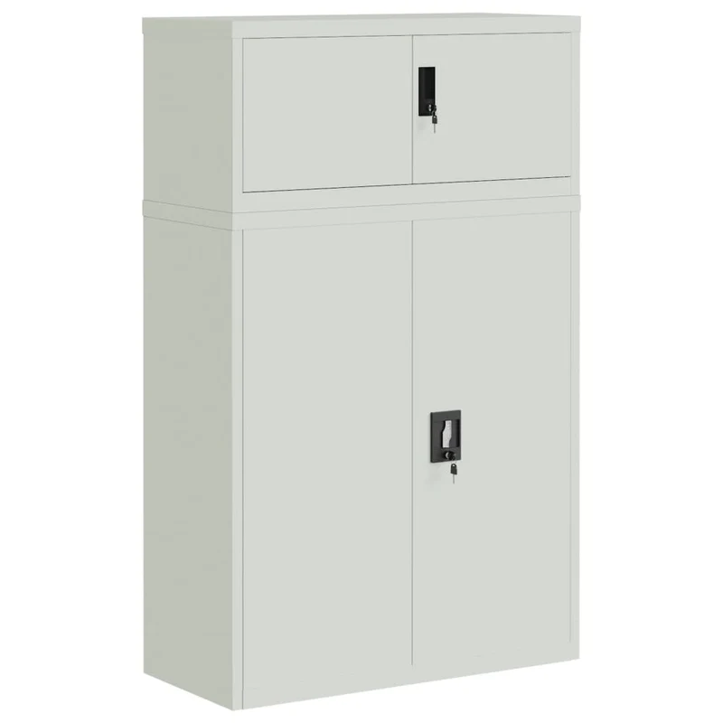 File Cabinet Light Grey 90x40x145 cm Steel