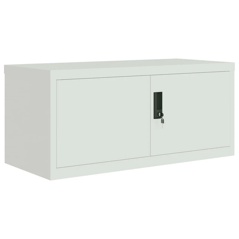File Cabinet Light Grey 90x40x145 cm Steel