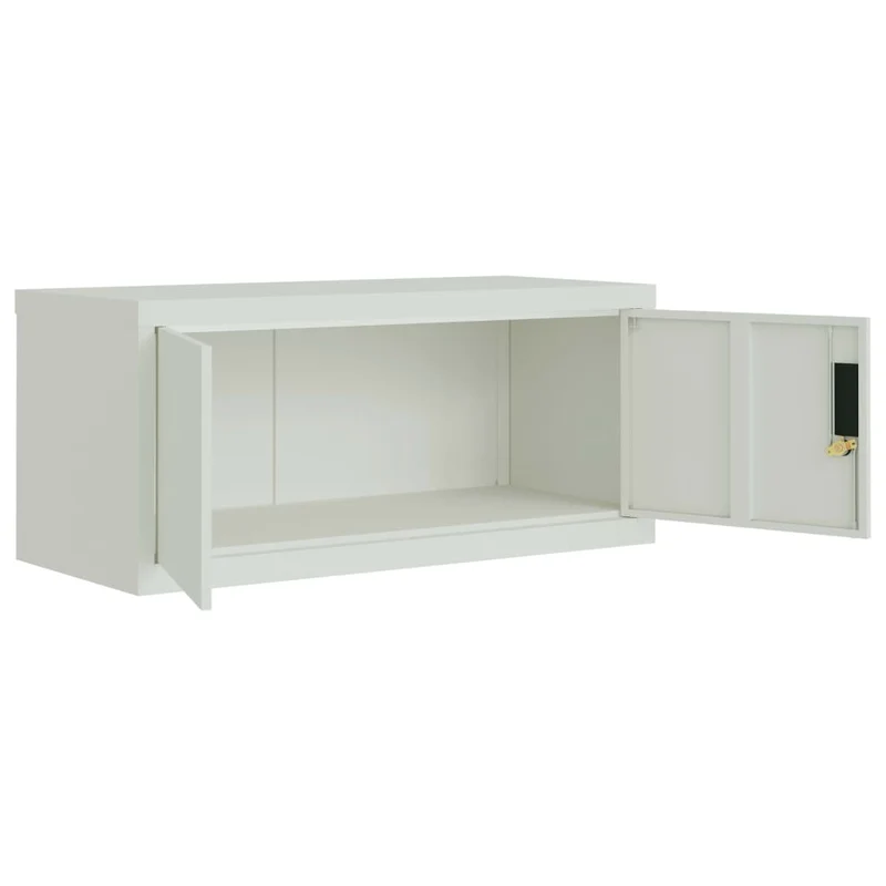 File Cabinet Light Grey 90x40x145 cm Steel