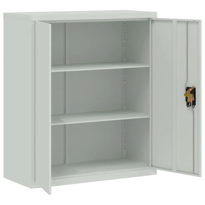 File Cabinet Light Grey 90x40x145 cm Steel