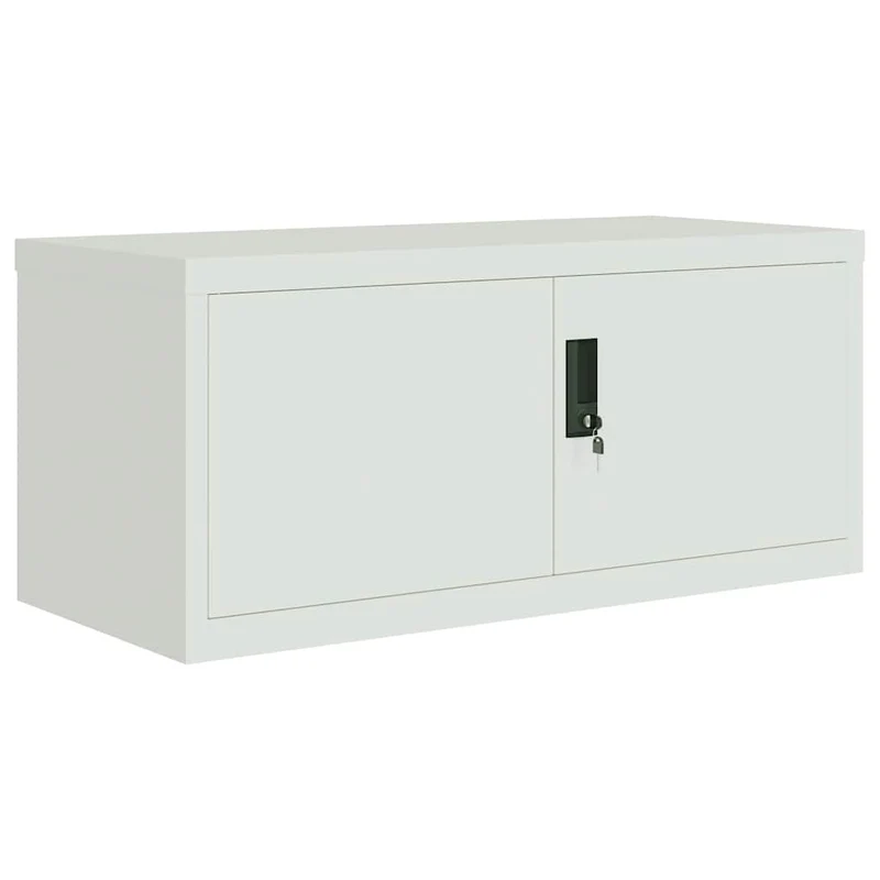 File Cabinet Light Grey 90x40x180 cm Steel