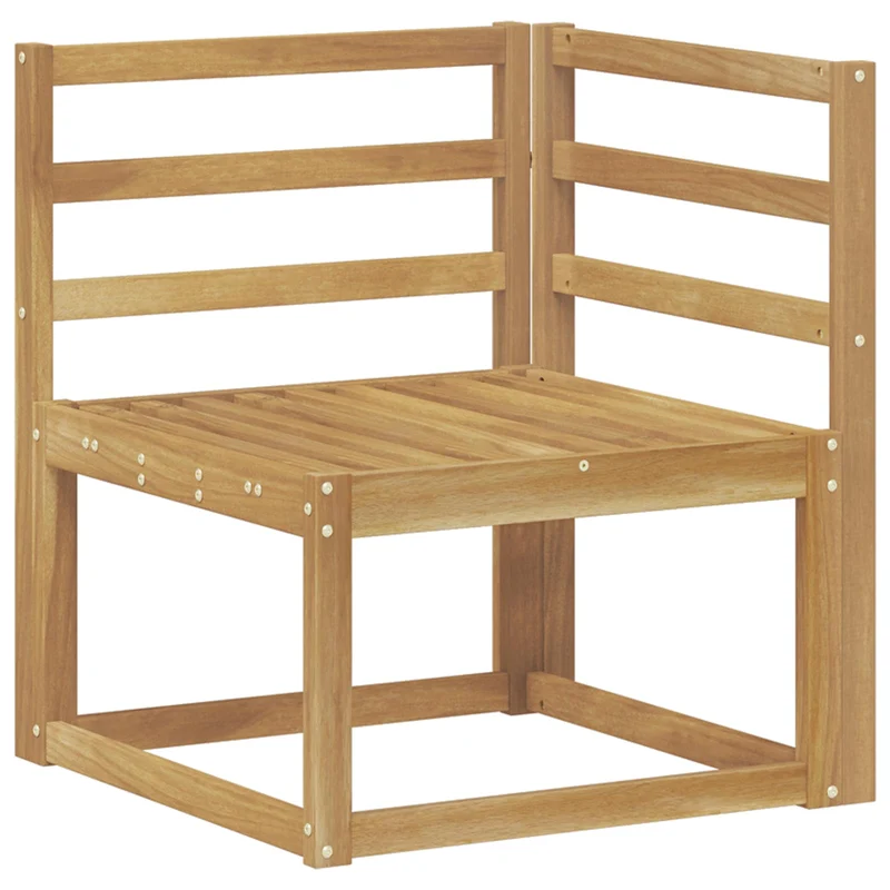 Outdoor Sofa Set 6 pcs White Solid Acacia Wood