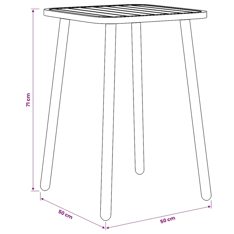 Dining Set 7 pcs Anthracite Steel