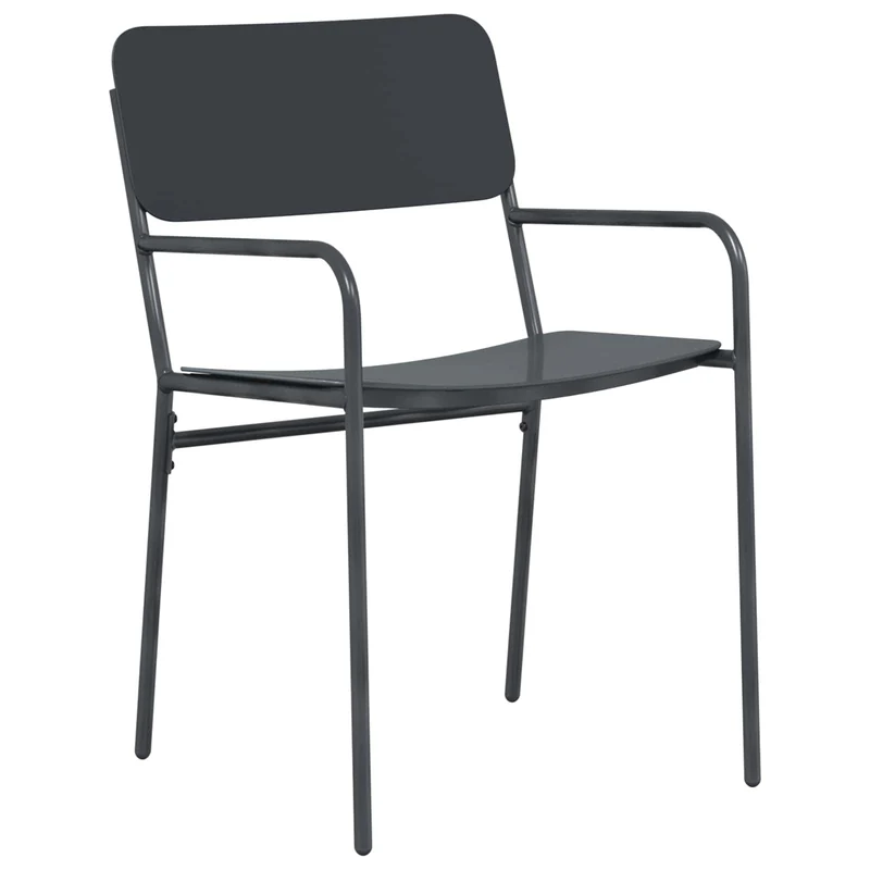 Dining Set 7 pcs Anthracite Steel