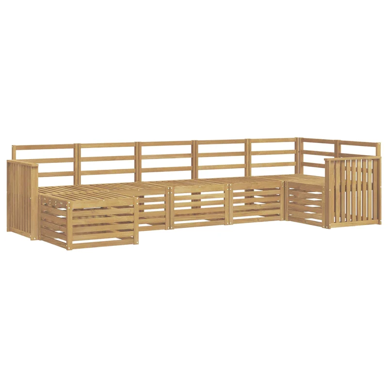 Outdoor Sofa Set 7 pcs White