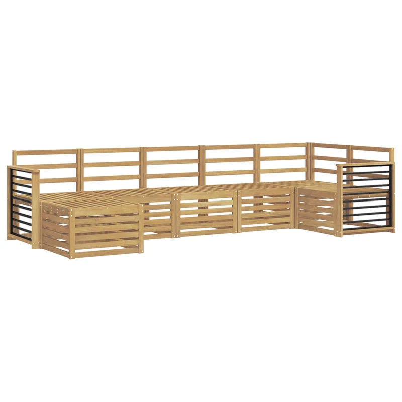 Outdoor Sofa Set 7 pcs White
