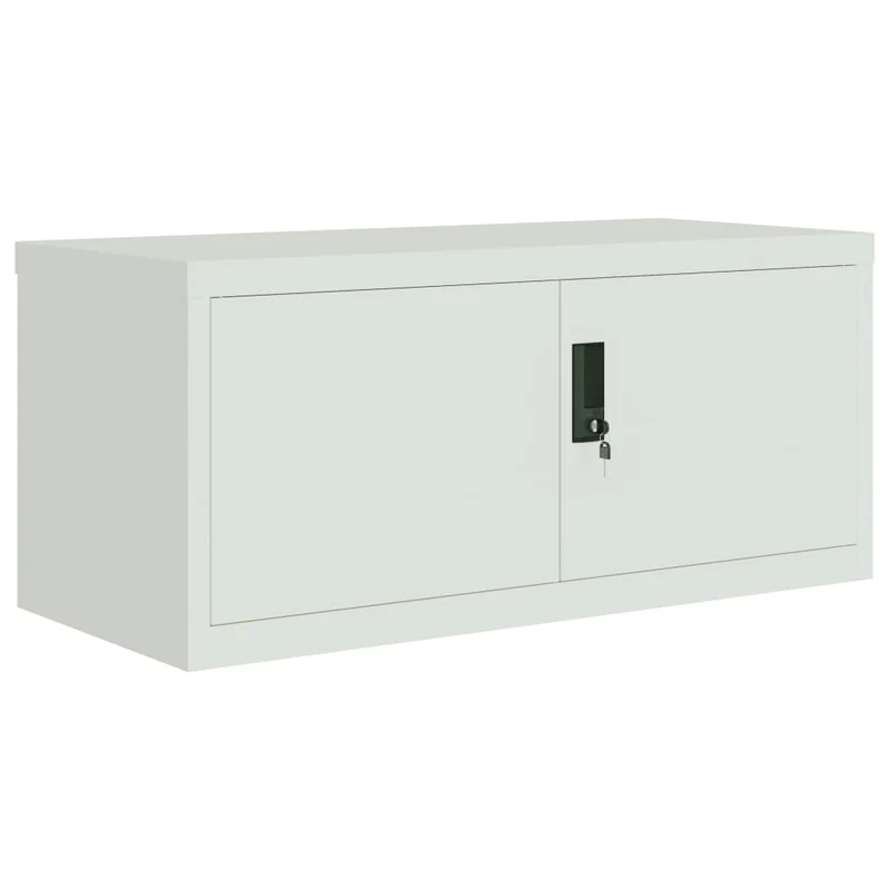 File Cabinet Light Grey 90x40x220 cm Steel