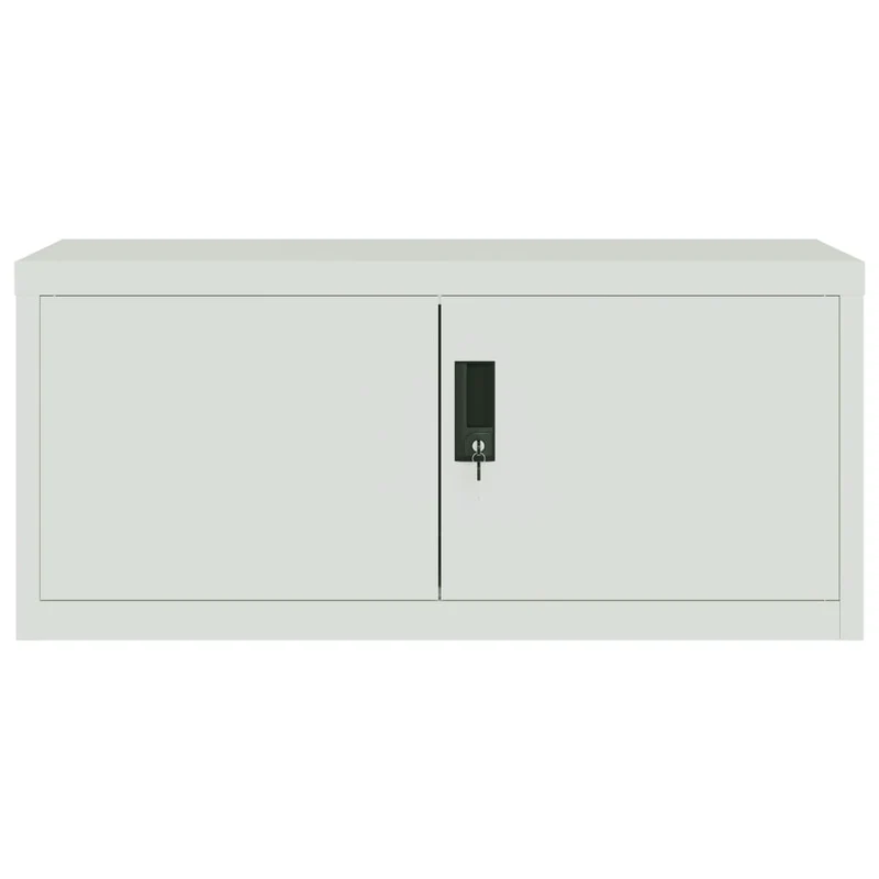 File Cabinet Light Grey 90x40x220 cm Steel