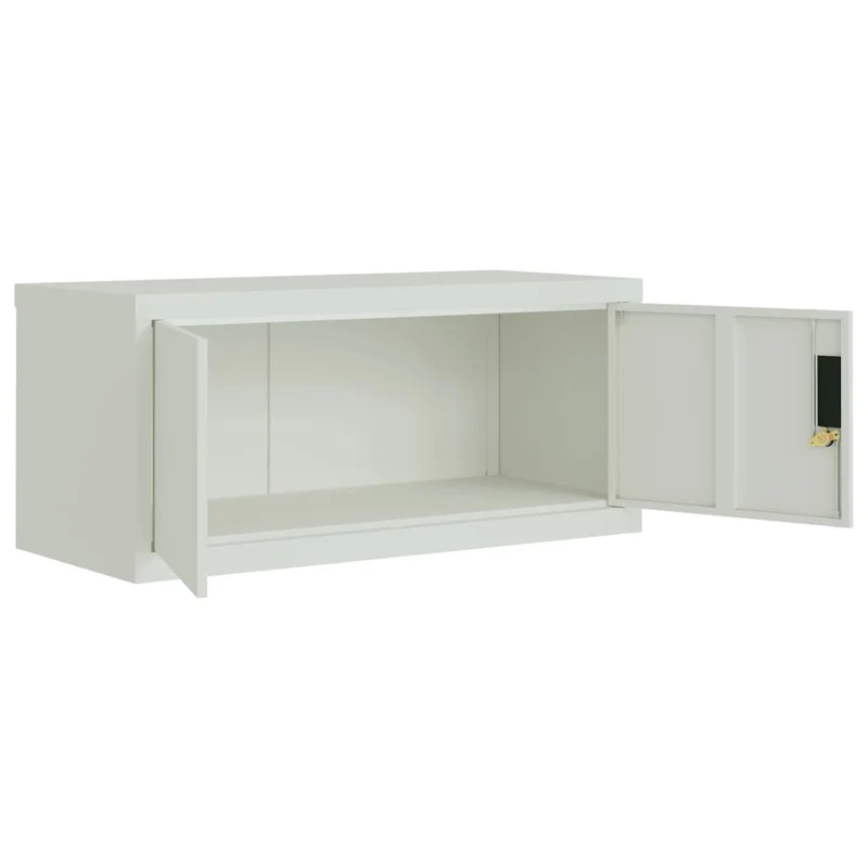 File Cabinet Light Grey 90x40x220 cm Steel
