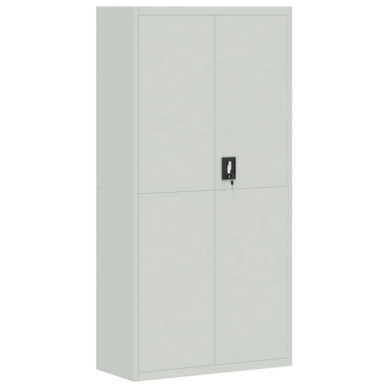 File Cabinet Light Grey 90x40x220 cm Steel