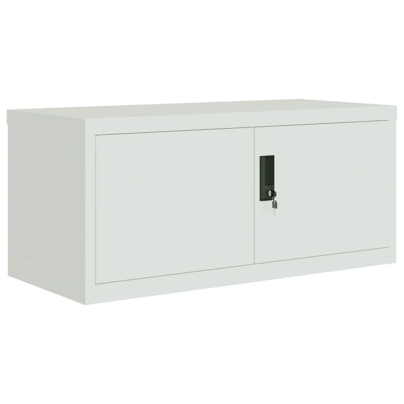 File Cabinet Light Grey 90x40x240 cm Steel