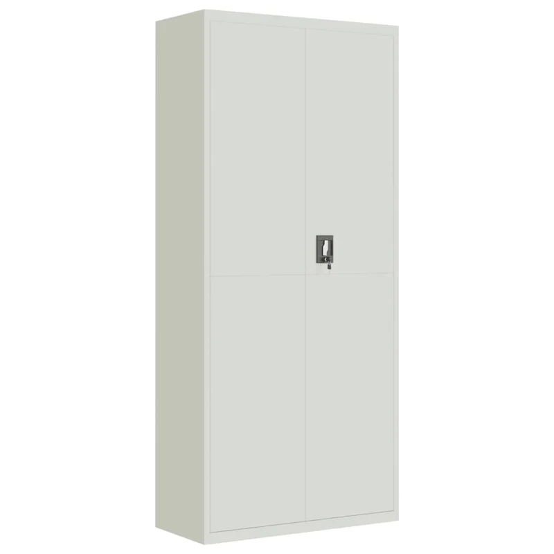 File Cabinet Light Grey 90x40x240 cm Steel