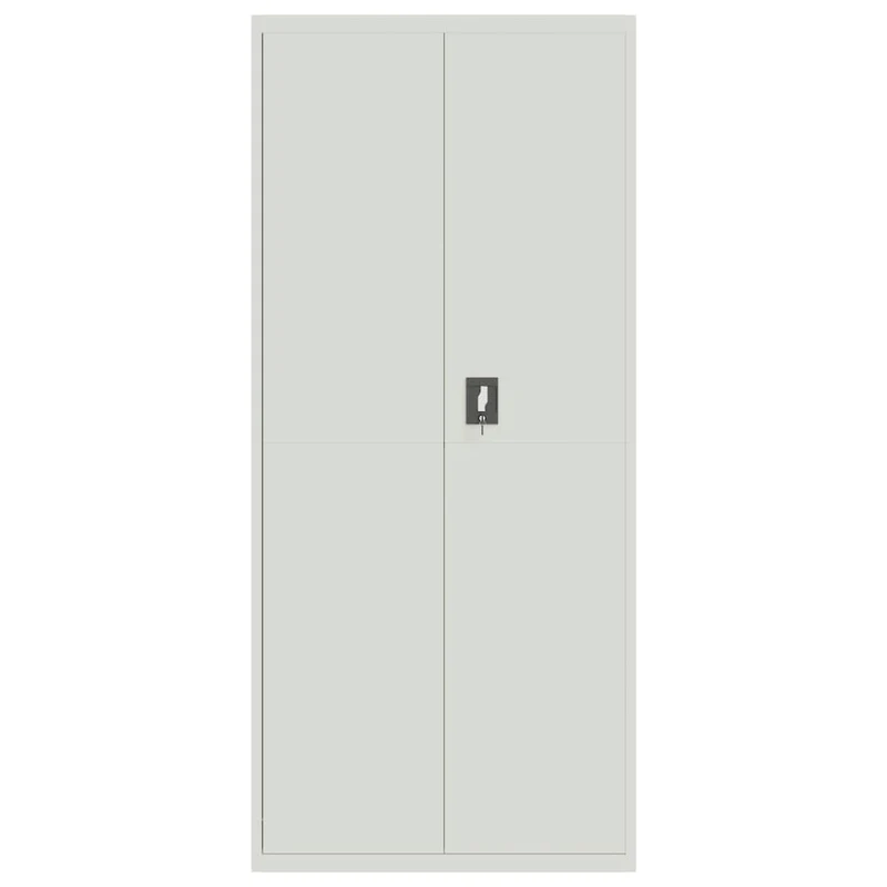 File Cabinet Light Grey 90x40x240 cm Steel