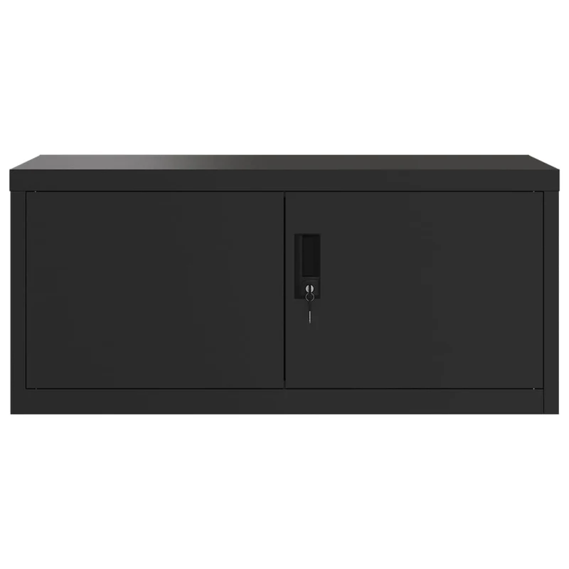 File Cabinet Black 90x40x110 cm Steel