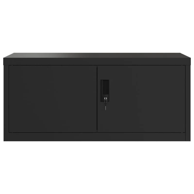 File Cabinet Black 90x40x130 cm Steel