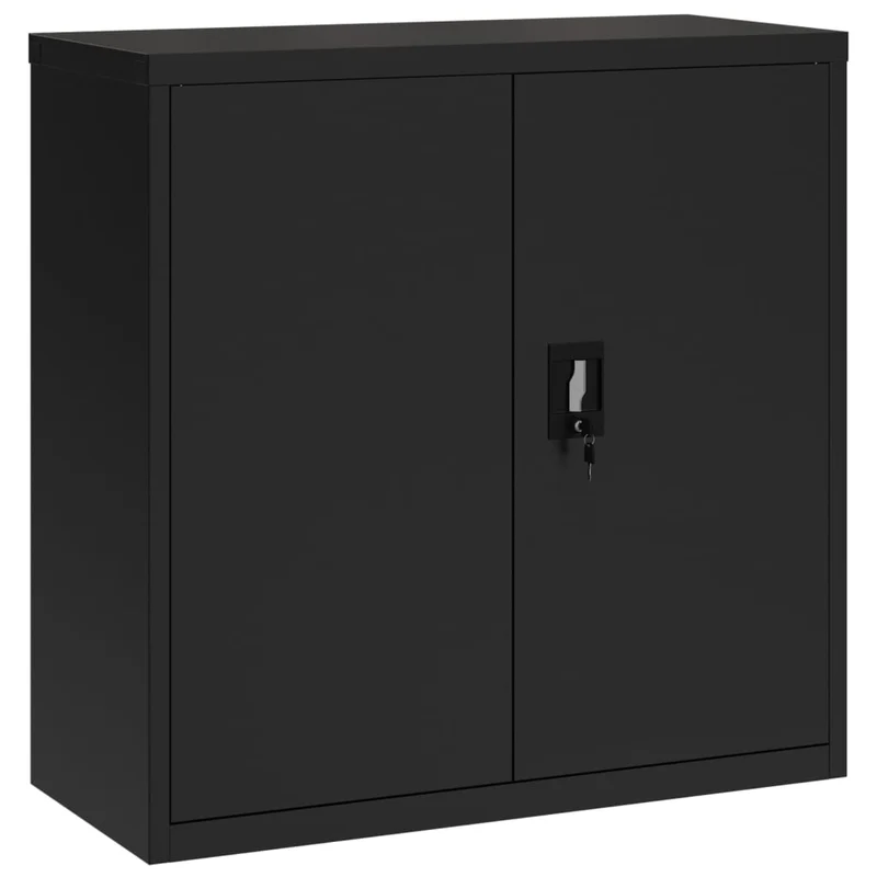 File Cabinet Black 90x40x130 cm Steel