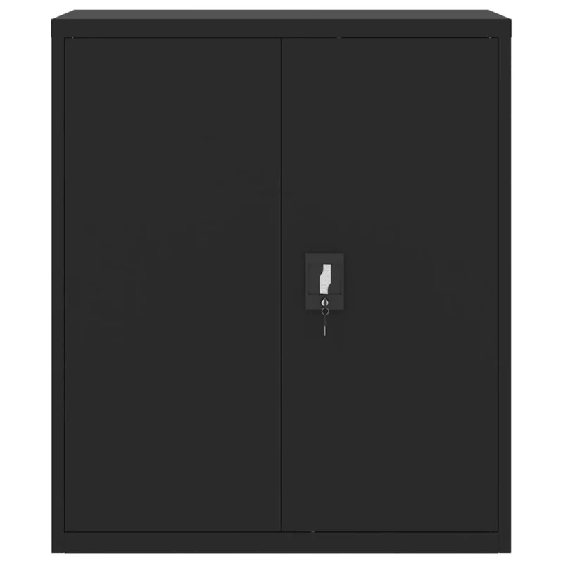 File Cabinet Black 90x40x145 cm Steel