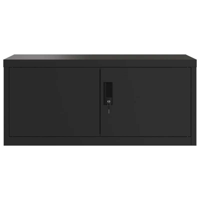 File Cabinet Black 90x40x220 cm Steel