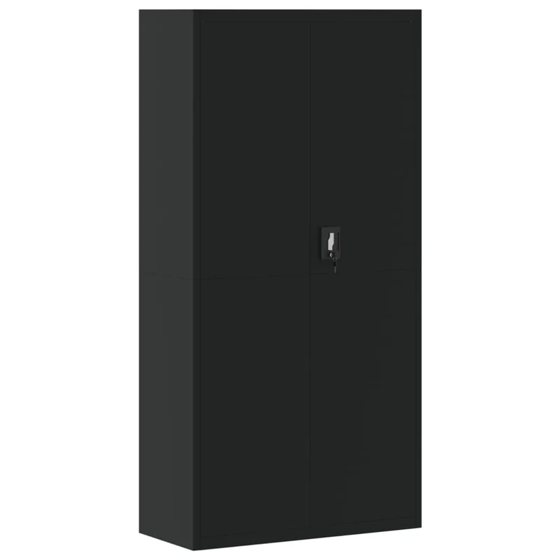 File Cabinet Black 90x40x220 cm Steel