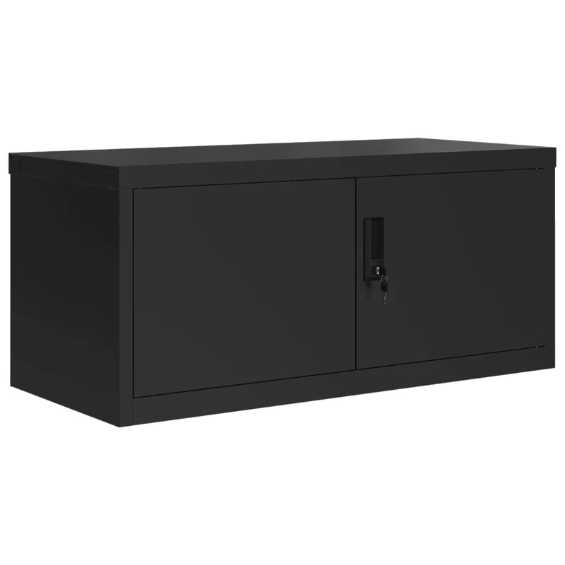 File Cabinet Black 90x40x240 cm Steel