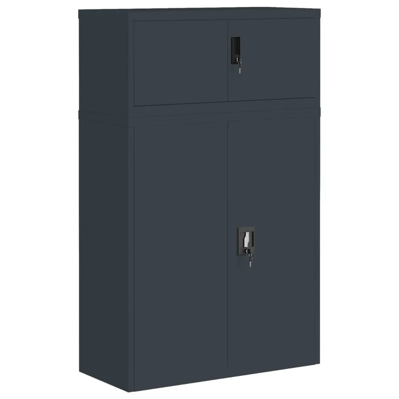 File Cabinet Anthracite 90x40x145 cm Steel