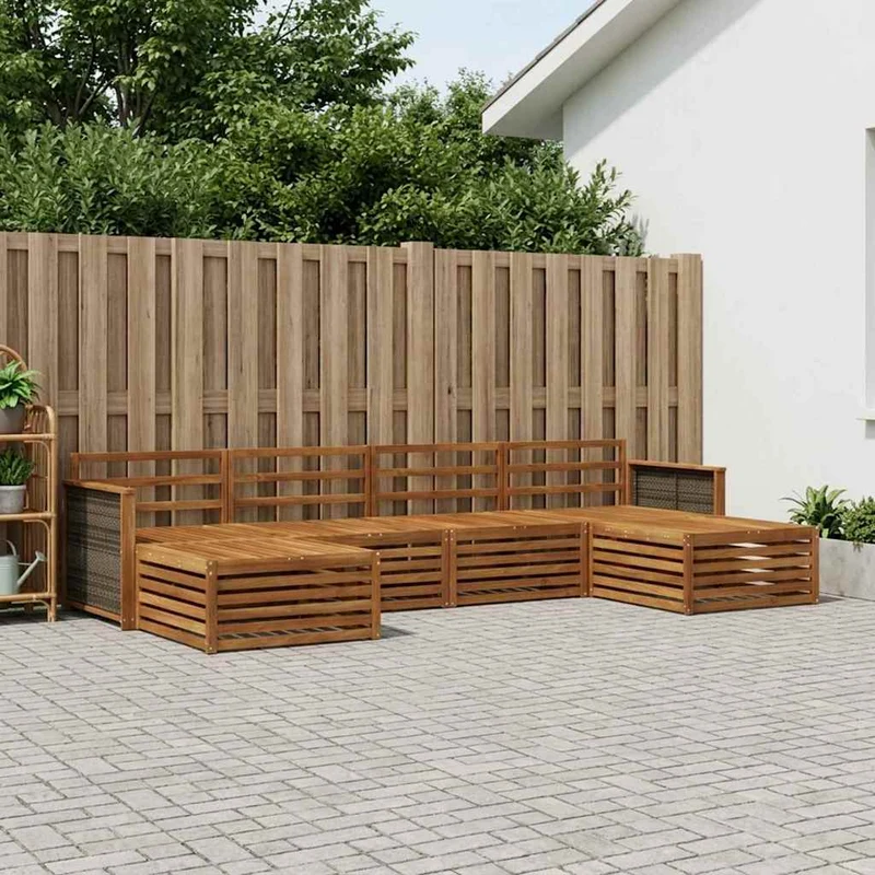 Outdoor Sofa Set 6 pcs Solid Acacia Wood