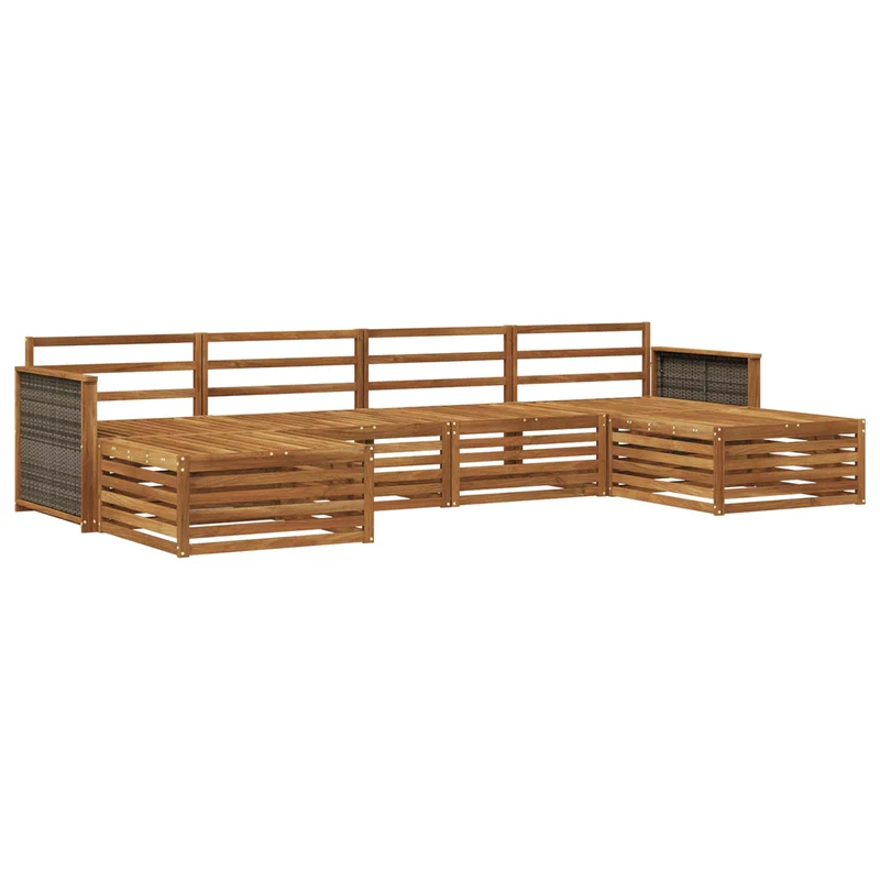 Outdoor Sofa Set 6 pcs Solid Acacia Wood