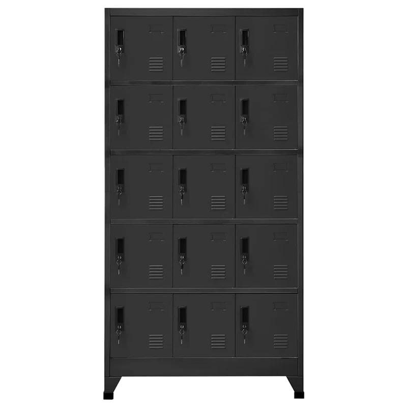 Locker Cabinet Anthracite 90x40x180 cm Steel