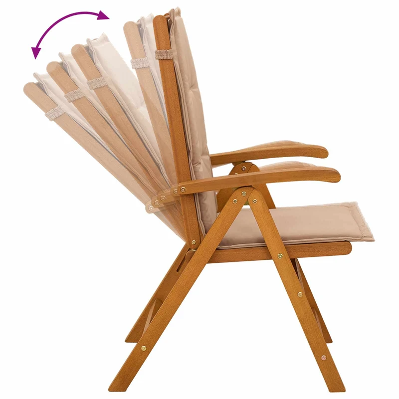 Garden Dining Set Natural Solid Acacia Wood