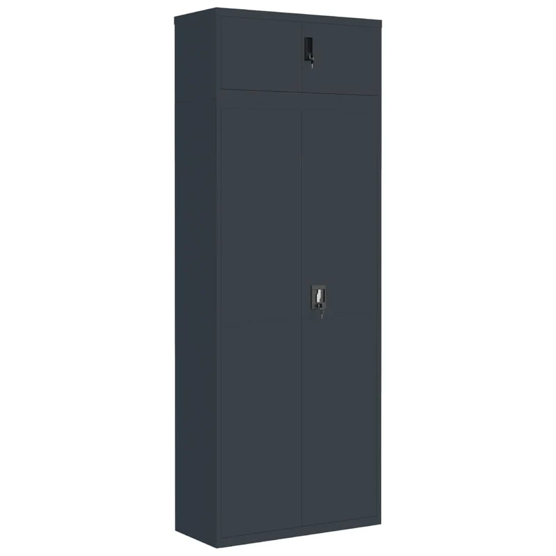 File Cabinet Anthracite 90x40x240 cm Steel
