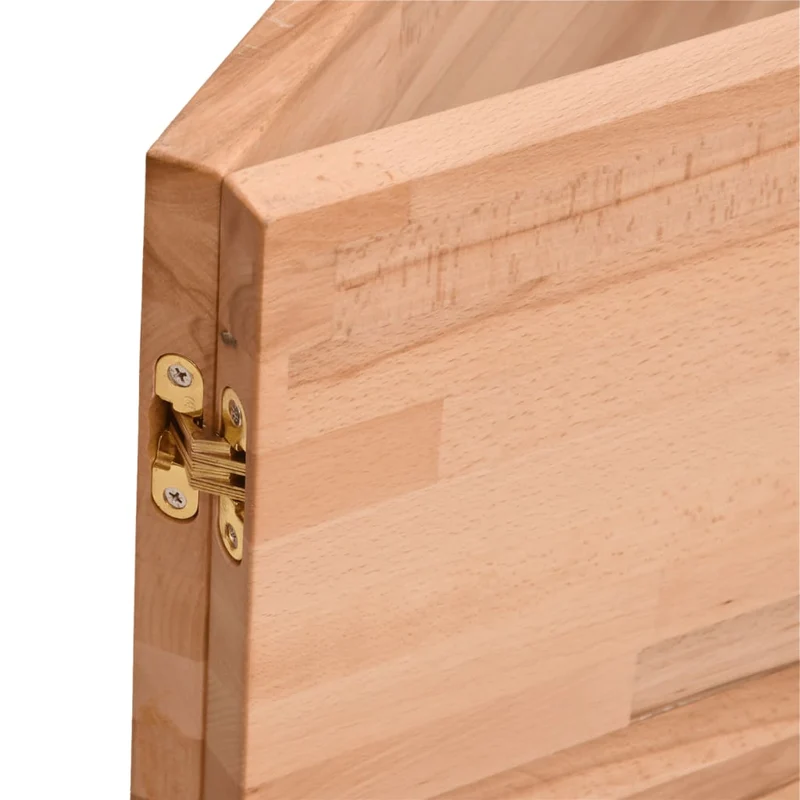 Workbench 200x55x81,5 cm Solid Wood Beech and Metal