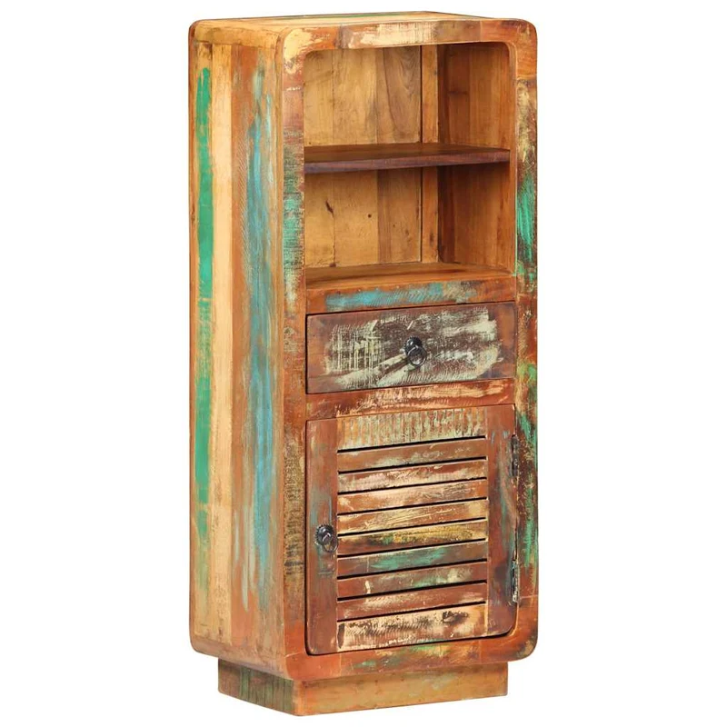Highboard 45x32x110 cm Solid Reclaimed Wood