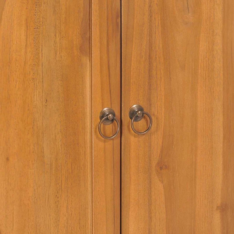 320774 vidaXL Cabinet with Yin Yang Shelf 70x30x130 cm Solid Teak Wood