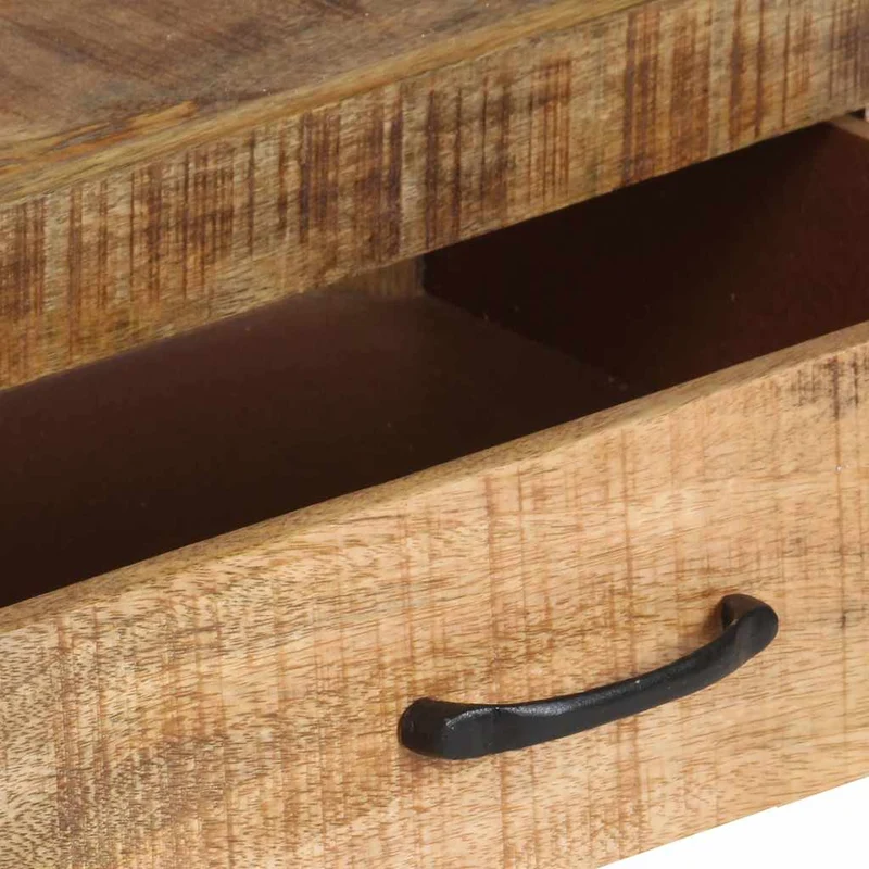 321052 vidaXL Bookshelf 118x30x200 cm Solid Rough Mango Wood