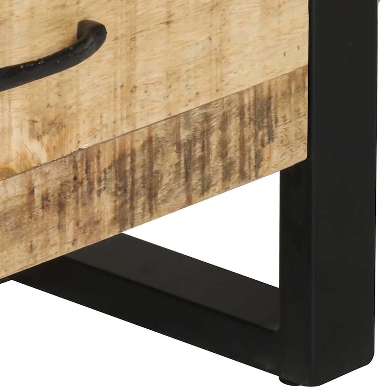 321052 vidaXL Bookshelf 118x30x200 cm Solid Rough Mango Wood
