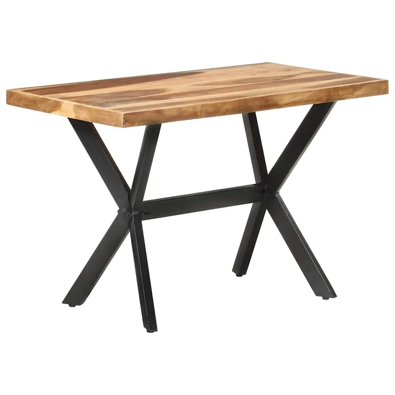 321545 vidaXL Dining Table 120x60x75 cm Solid Wood with Honey Finish