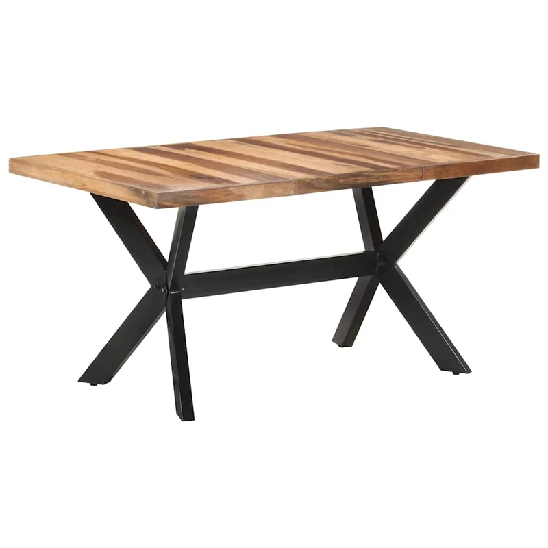 321547 vidaXL Dining Table 160x80x75 cm Solid Wood with Honey Finish