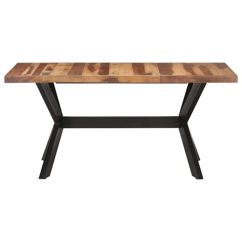 321547 vidaXL Dining Table 160x80x75 cm Solid Wood with Honey Finish