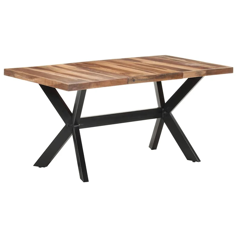 321547 vidaXL Dining Table 160x80x75 cm Solid Wood with Honey Finish